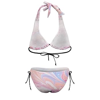 Amazon.com: Homokoir Women Padded Top Tie Side Bottom